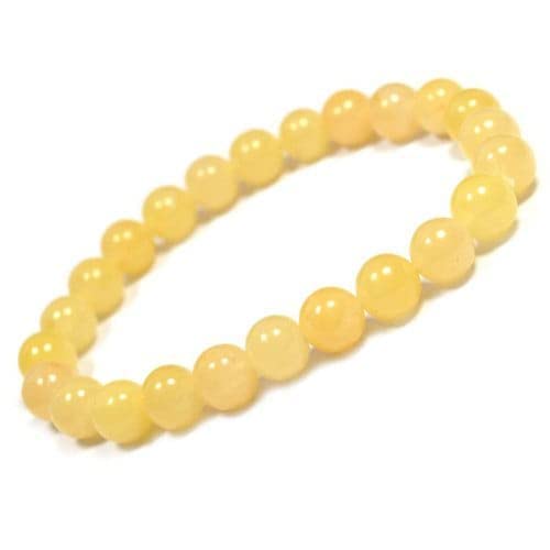 Divinity Crystals Golden Quartz Gemstone Bracelet for Reiki Healing and Chakra Balance - 8mm Round Beads Default Title